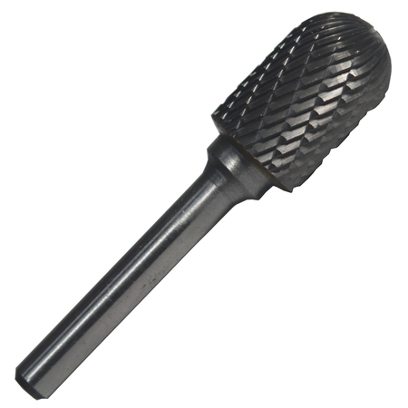 Drill America 3/8"x3/4" Cyl Radius End Carbide Burr 1/4" Shank - Aluminum DULSC3NF